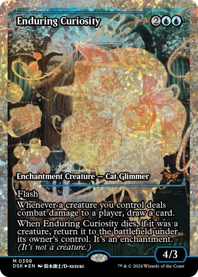 Image for Enduring Curiosity (Showcase) (Fracture Foil) (398) [Duskmourn: House of Horror] - Magic: The Gathering