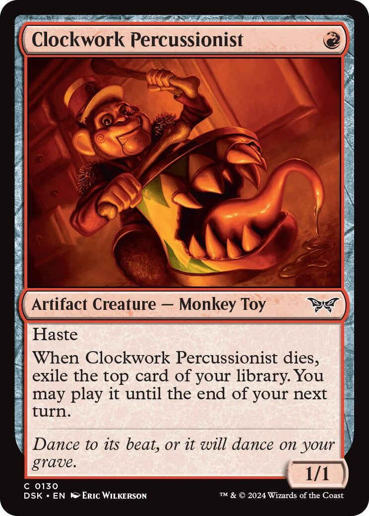 Image for Clockwork Percussionist (0130) (130) [Duskmourn: House of Horror] - Magic: The Gathering