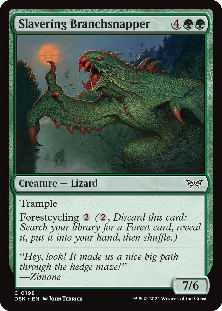 Image for Slavering Branchsnapper (198) [Duskmourn: House of Horror] - Magic: The Gathering