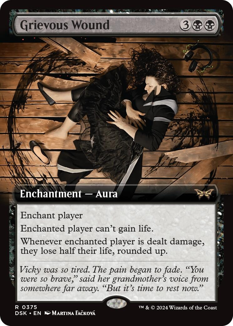 Image for Grievous Wound (Extended Art) (375) [Duskmourn: House of Horror] - Magic: The Gathering