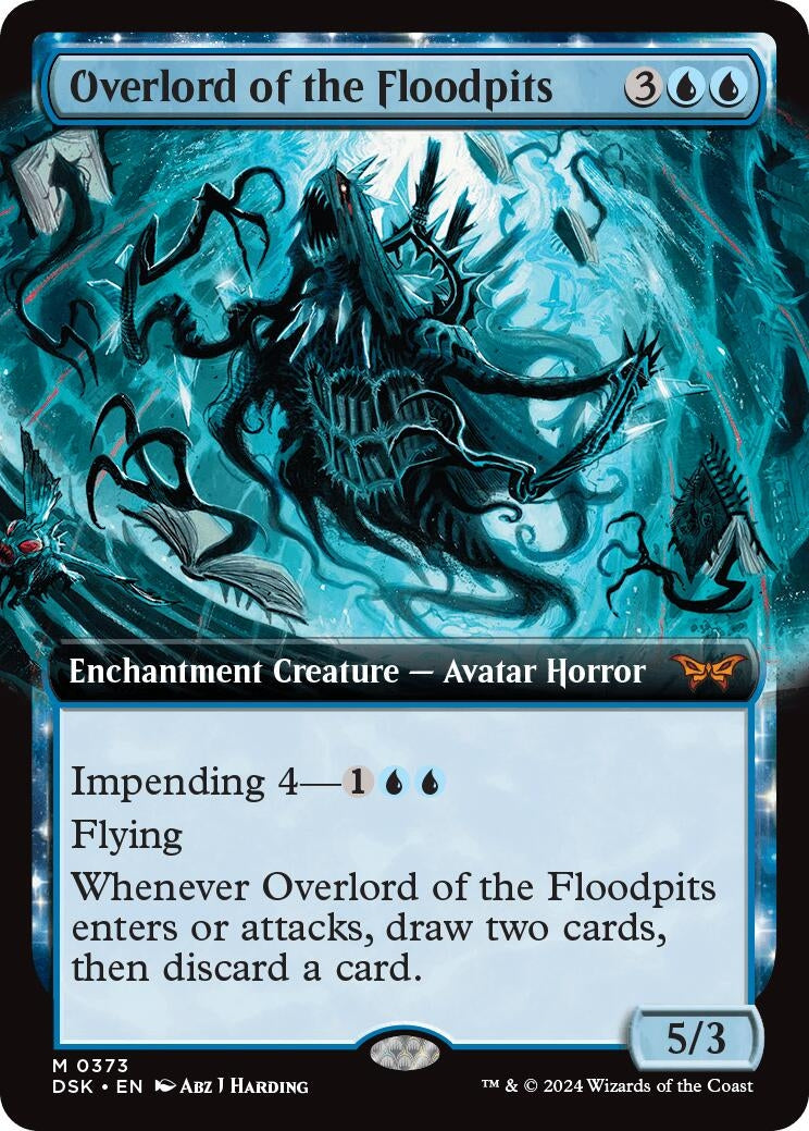 Image for Overlord of the Floodpits (Extended Art) (373) [Duskmourn: House of Horror] - Magic: The Gathering