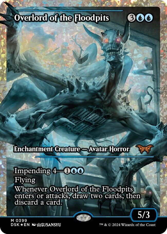 Image for Overlord of the Floodpits (Showcase) (Fracture Foil) (399) [Duskmourn: House of Horror] - Magic: The Gathering