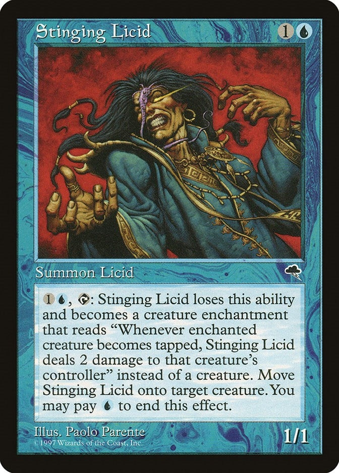 Image for Stinging Licid (91) [Tempest] - Magic: The Gathering