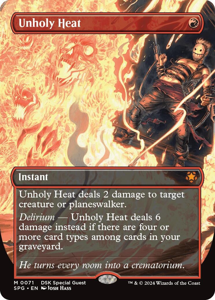 Image for Unholy Heat (Borderless) (71) [Special Guests] - Magic: The Gathering