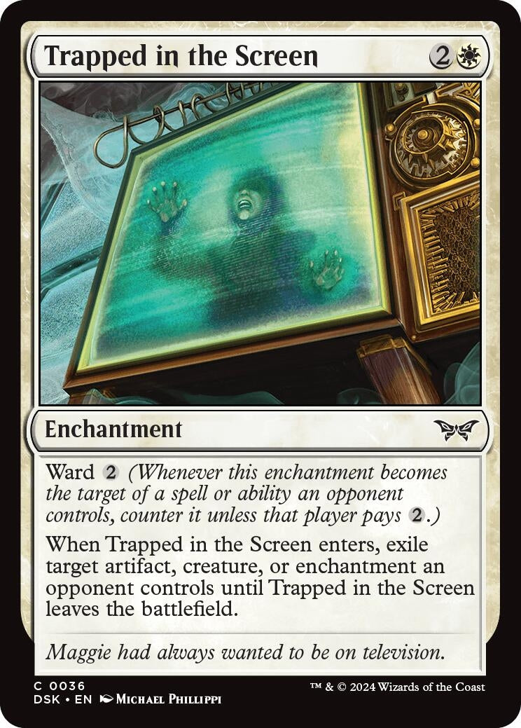 Image for Trapped in the Screen (36) [Duskmourn: House of Horror] - Magic: The Gathering