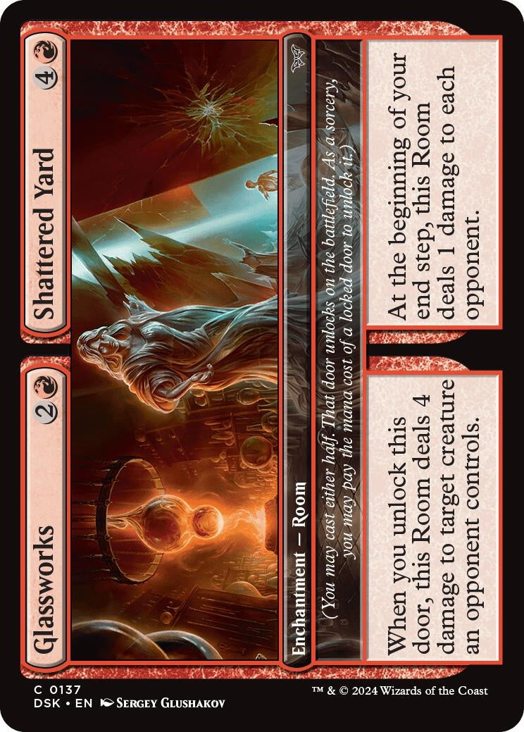 Image for Glassworks // Shattered Yard (137) [Duskmourn: House of Horror] - Magic: The Gathering