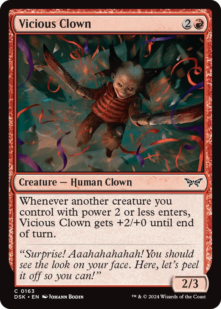 Image for Vicious Clown (163) [Duskmourn: House of Horror] - Magic: The Gathering