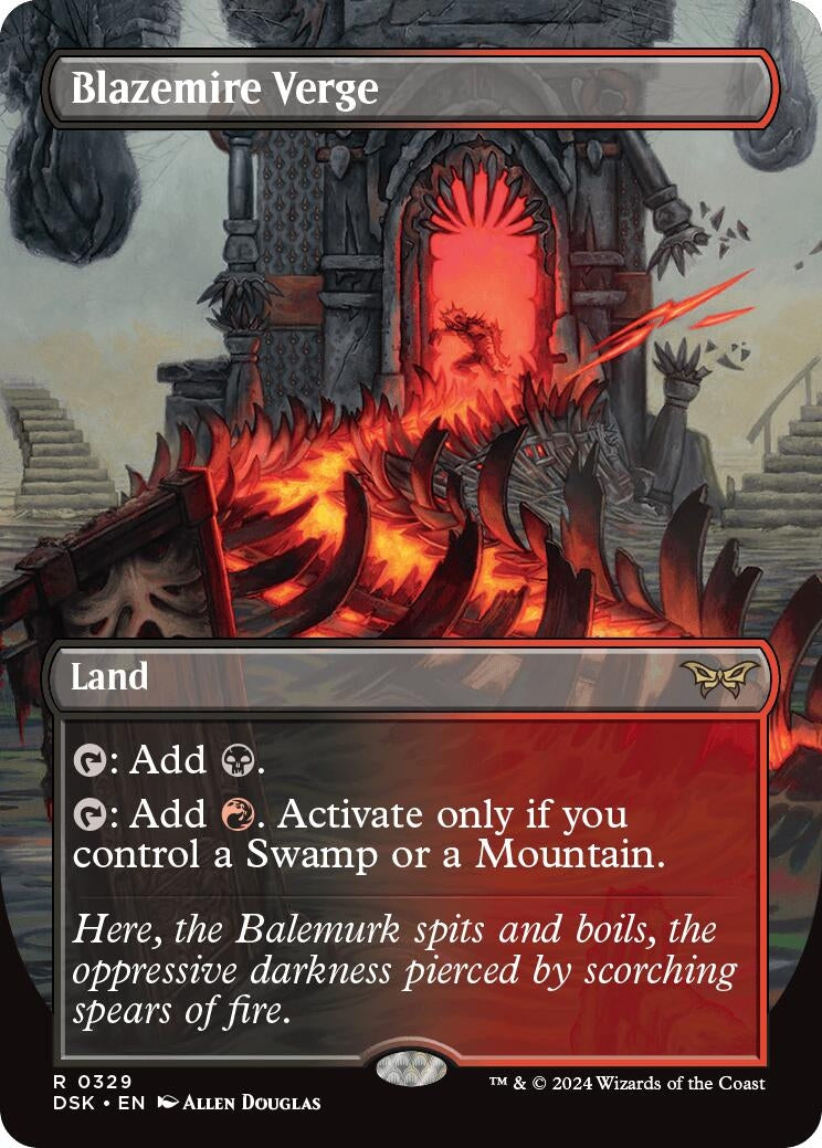 Image for Blazemire Verge (Borderless) (329) [Duskmourn: House of Horror] - Magic: The Gathering