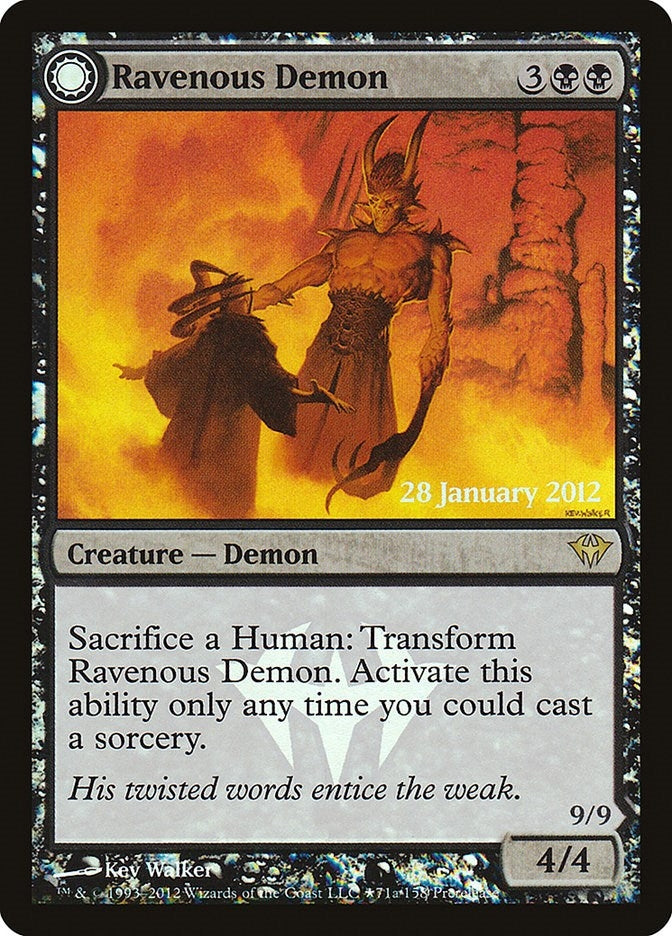 Image for Ravenous Demon (71) [Prerelease Cards] - Magic: The Gathering