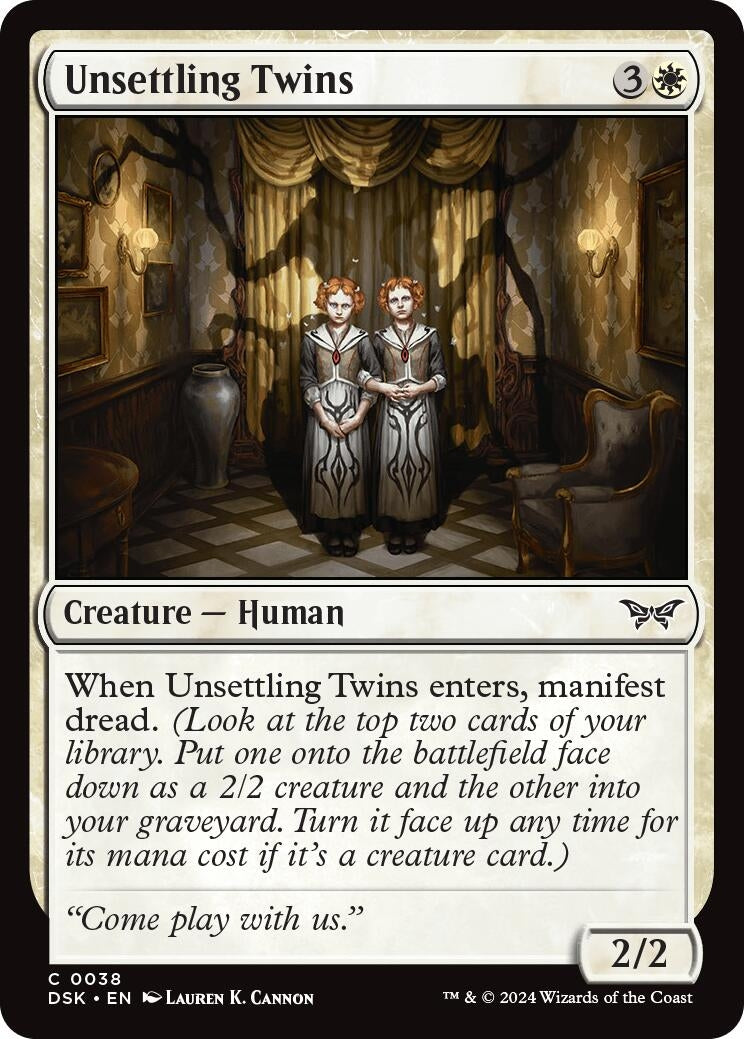 Image for Unsettling Twins (38) [Duskmourn: House of Horror] - Magic: The Gathering
