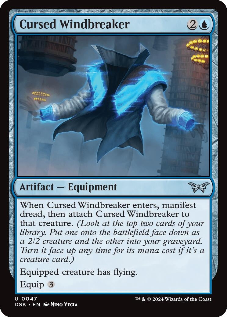 Image for Cursed Windbreaker (47) [Duskmourn: House of Horror] - Magic: The Gathering