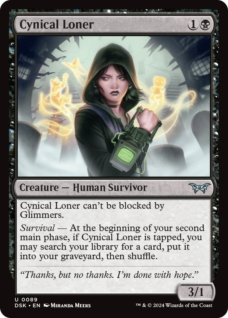 Image for Cynical Loner (89) [Duskmourn: House of Horror] - Magic: The Gathering
