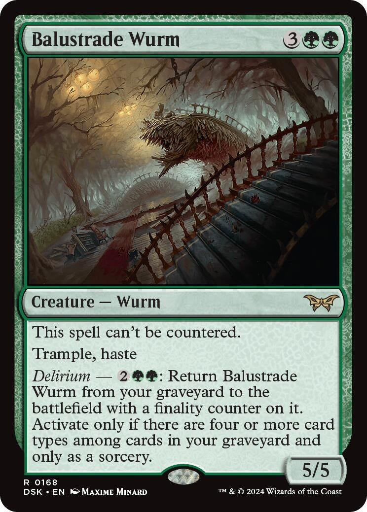 Image for Balustrade Wurm (168) [Duskmourn: House of Horror] - Magic: The Gathering