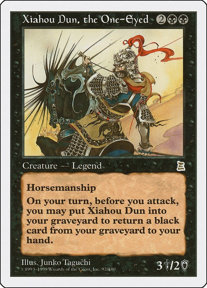 Image for Xiahou Dun, the One-Eyed (92) [Portal Three Kingdoms] - Magic: The Gathering