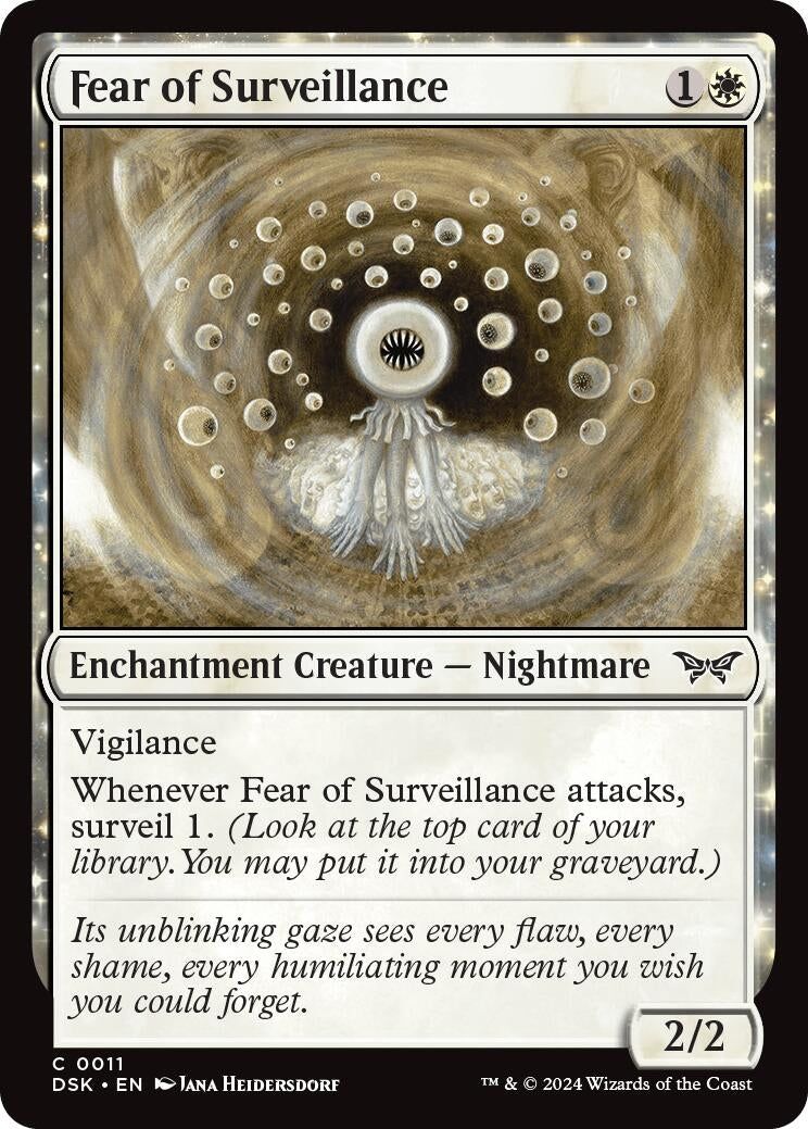 Image for Fear of Surveillance (11) [Duskmourn: House of Horror] - Magic: The Gathering