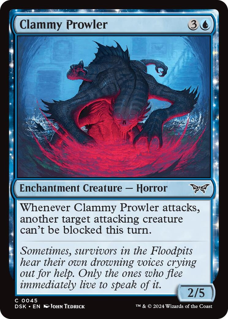 Image for Clammy Prowler (45) [Duskmourn: House of Horror] - Magic: The Gathering