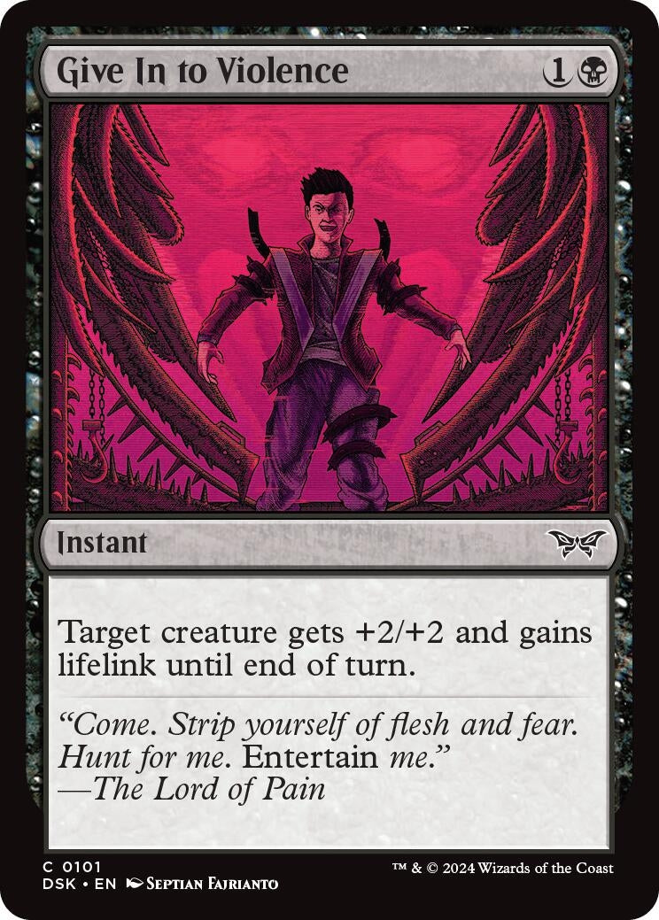 Image for Give In to Violence (101) [Duskmourn: House of Horror] - Magic: The Gathering