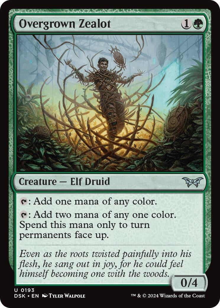 Image for Overgrown Zealot (193) [Duskmourn: House of Horror] - Magic: The Gathering