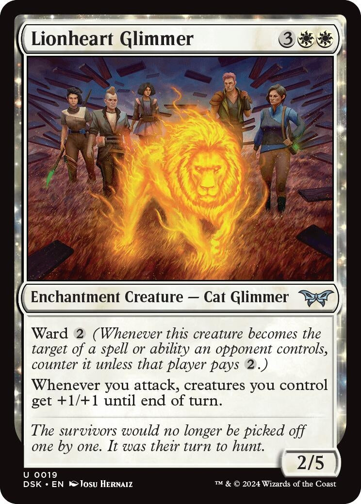 Image for Lionheart Glimmer (19) [Duskmourn: House of Horror] - Magic: The Gathering