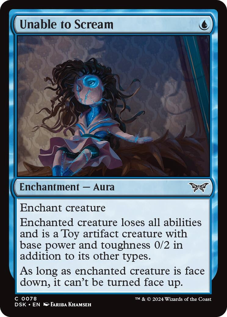 Image for Unable to Scream (78) [Duskmourn: House of Horror] - Magic: The Gathering