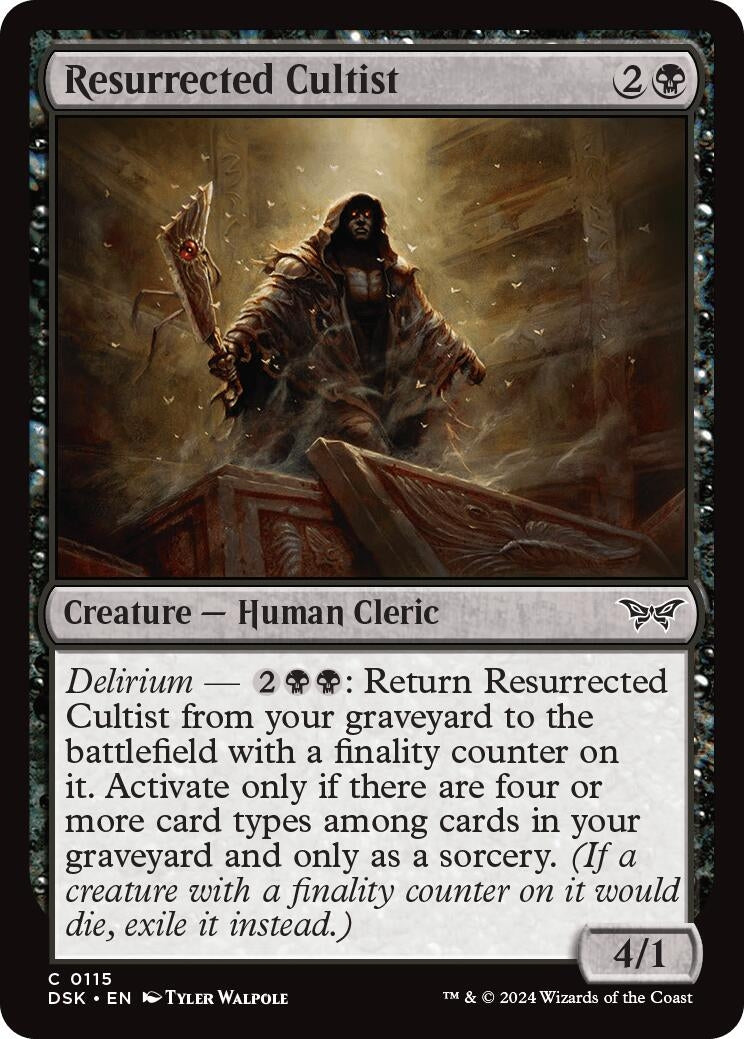 Image for Resurrected Cultist (115) [Duskmourn: House of Horror] - Magic: The Gathering