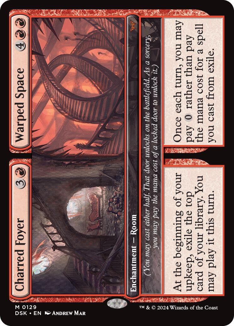 Image for Charred Foyer // Warped Space (129) [Duskmourn: House of Horror] - Magic: The Gathering