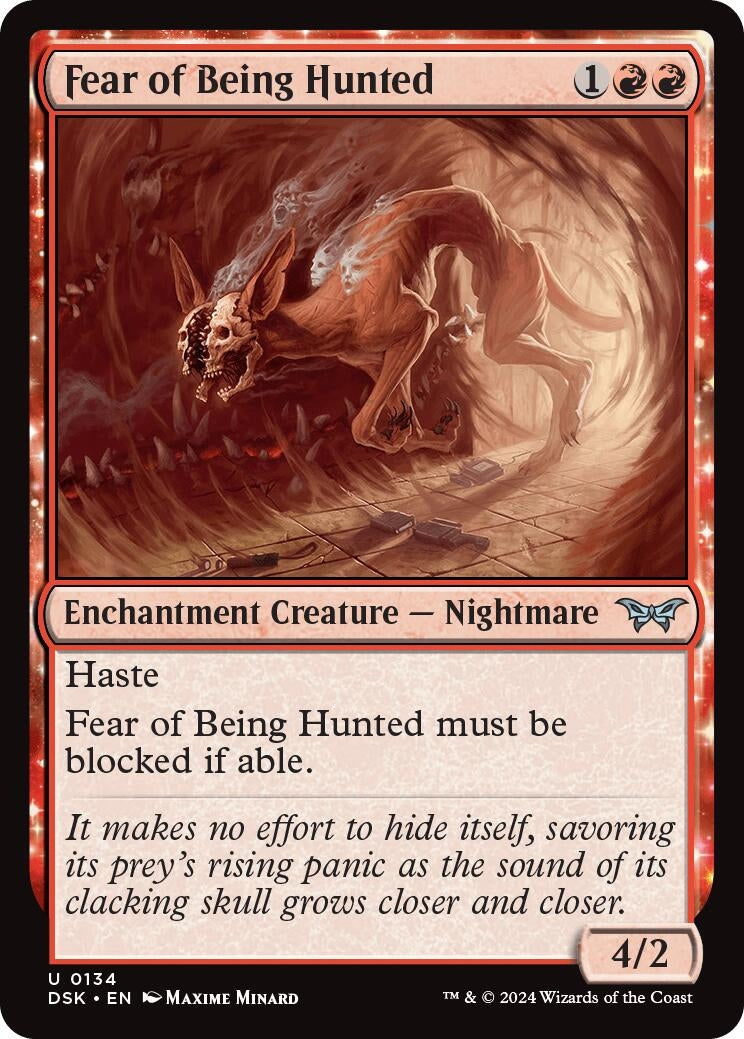 Image for Fear of Being Hunted (134) [Duskmourn: House of Horror] - Magic: The Gathering