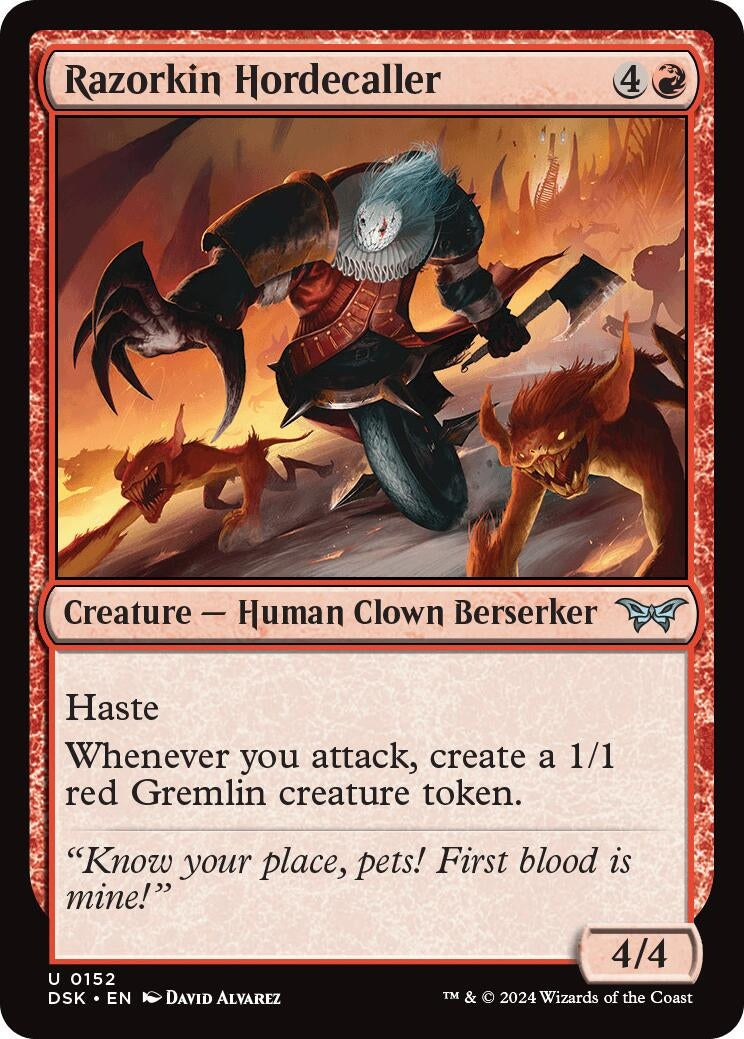 Image for Razorkin Hordecaller (152) [Duskmourn: House of Horror] - Magic: The Gathering
