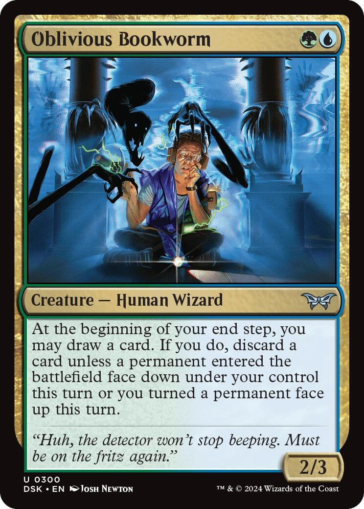 Image for Oblivious Bookworm (0300) (300) [Duskmourn: House of Horror] - Magic: The Gathering