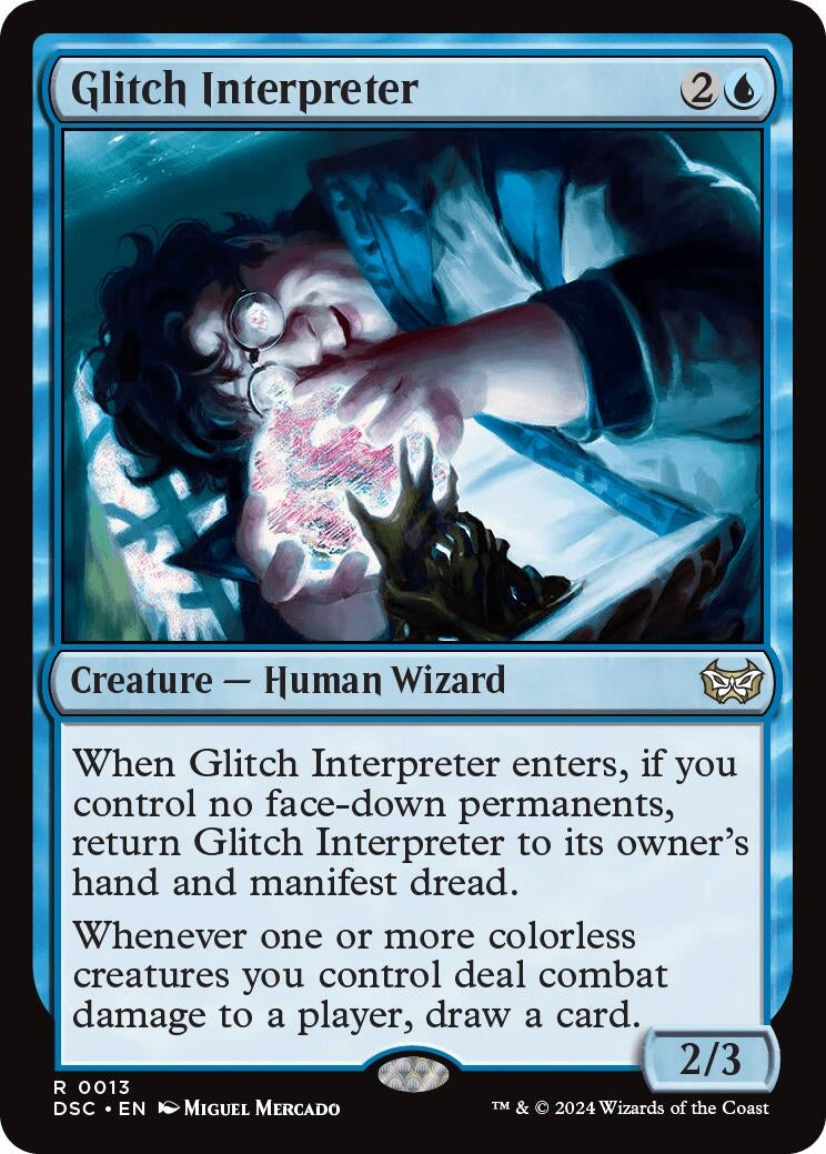 Image for Glitch Interpreter (13) [Duskmourn: House of Horror] - Magic: The Gathering