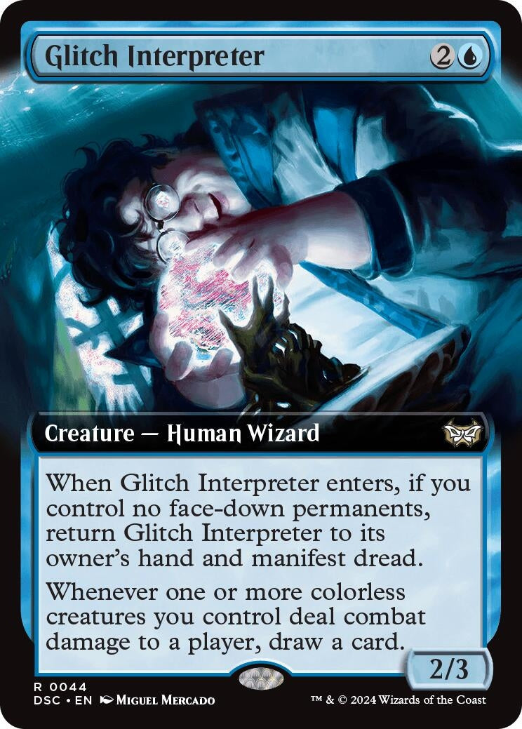 Image for Glitch Interpreter (Extended Art) (44) [Duskmourn: House of Horror] - Magic: The Gathering