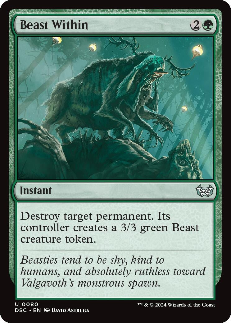 Image for Beast Within (80) [Duskmourn: House of Horror] - Magic: The Gathering