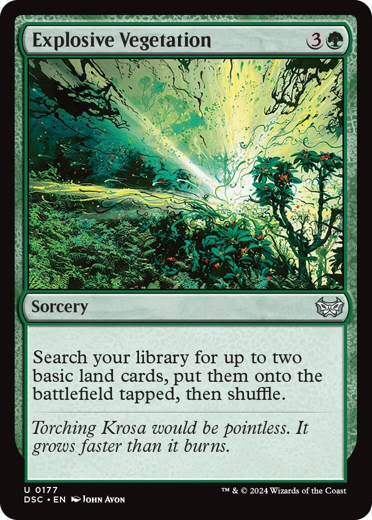 Image for Explosive Vegetation (177) [Duskmourn: House of Horror] - Magic: The Gathering