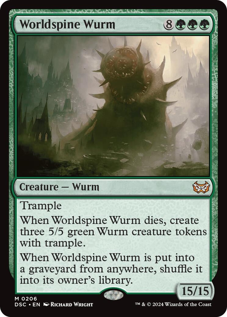 Image for Worldspine Wurm (206) [Duskmourn: House of Horror] - Magic: The Gathering