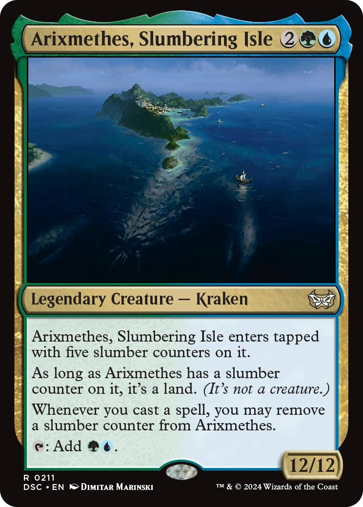Image for Arixmethes, Slumbering Isle (211) [Duskmourn: House of Horror] - Magic: The Gathering