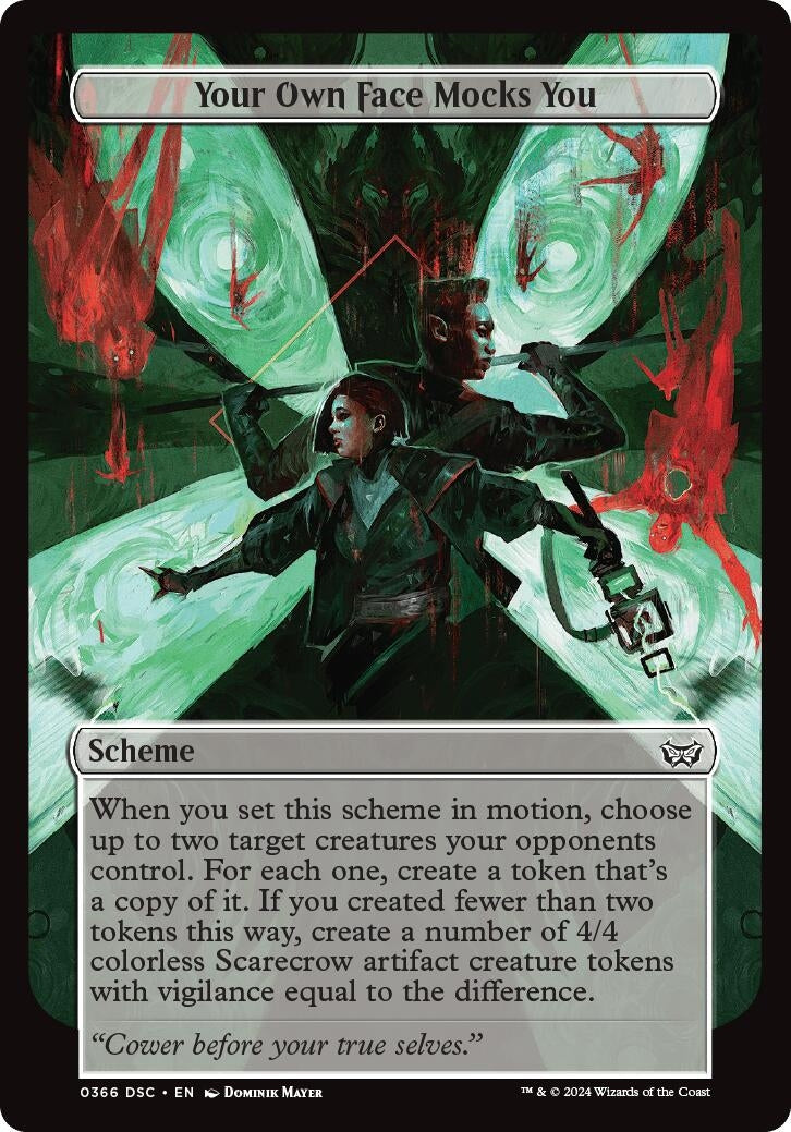 Image for Your Own Face Mocks You (Full Art) (366) [Duskmourn] - Magic: The Gathering