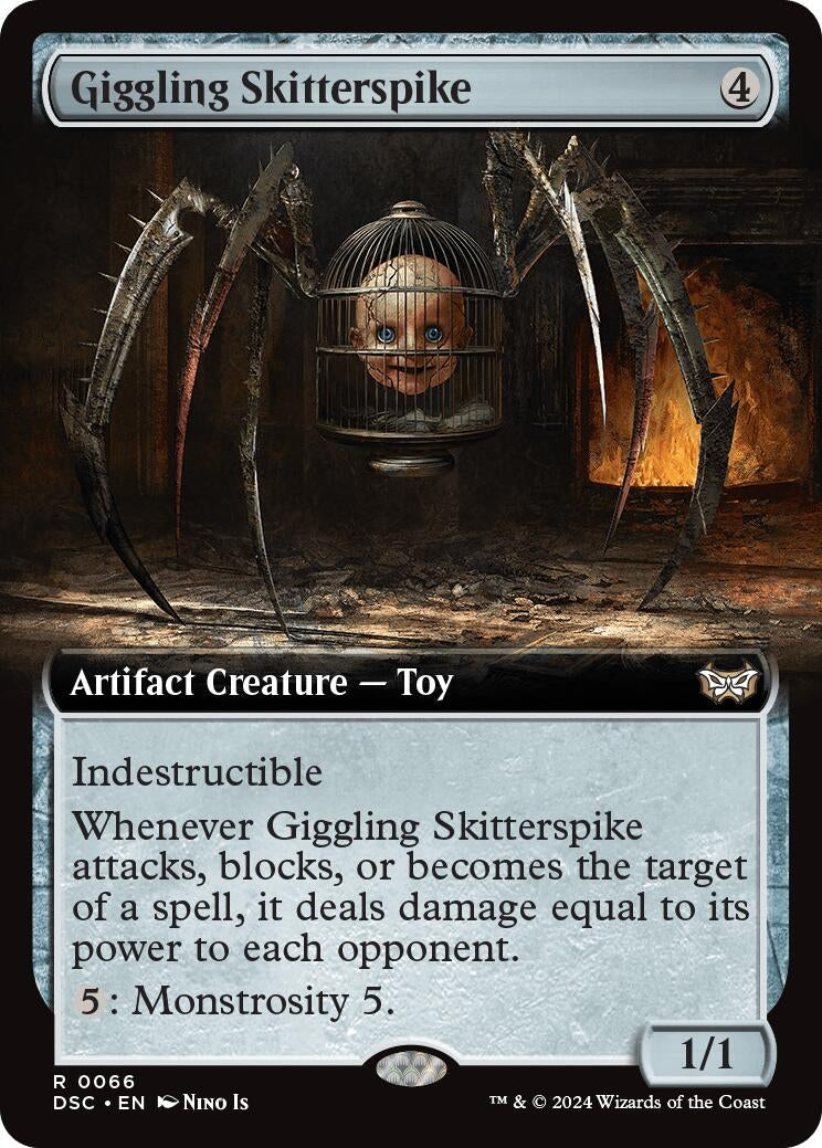Image for Giggling Skitterspike (Extended Art) (66) [Duskmourn: House of Horror] - Magic: The Gathering