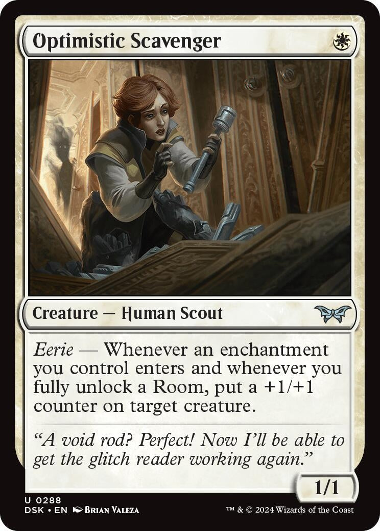 Image for Optimistic Scavenger (0288) (288) [Duskmourn: House of Horror] - Magic: The Gathering
