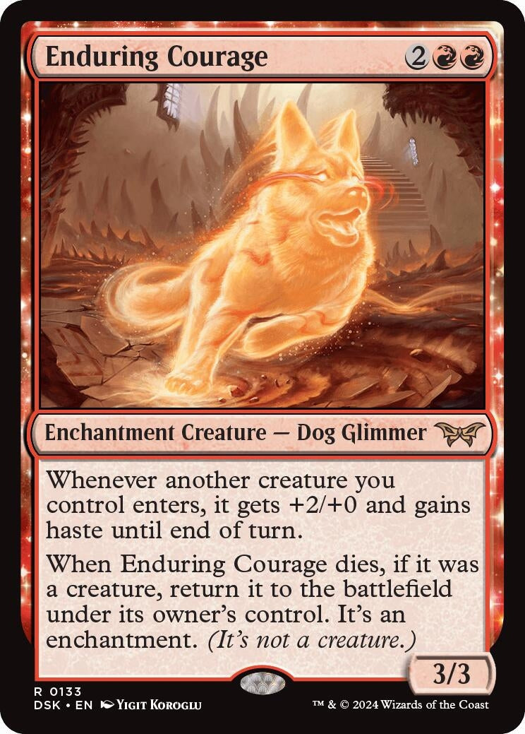 Image for Enduring Courage (133) [Duskmourn: House of Horror] - Magic: The Gathering