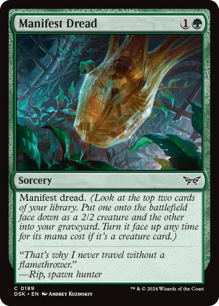 Image for Manifest Dread (189) [Duskmourn: House of Horror] - Magic: The Gathering