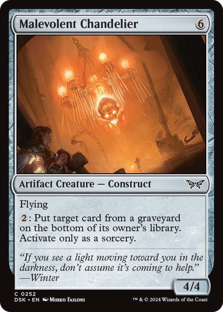 Image for Malevolent Chandelier (252) [Duskmourn: House of Horror] - Magic: The Gathering