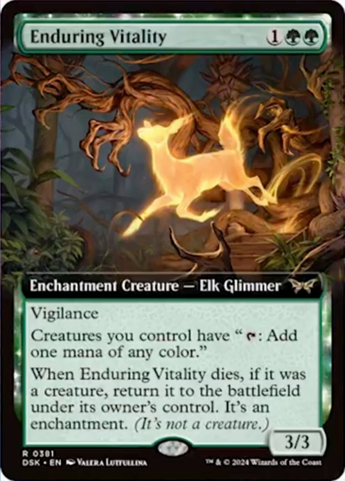 Image for Enduring Vitality (Extended Art) (381) [Duskmourn: House of Horror] - Magic: The Gathering