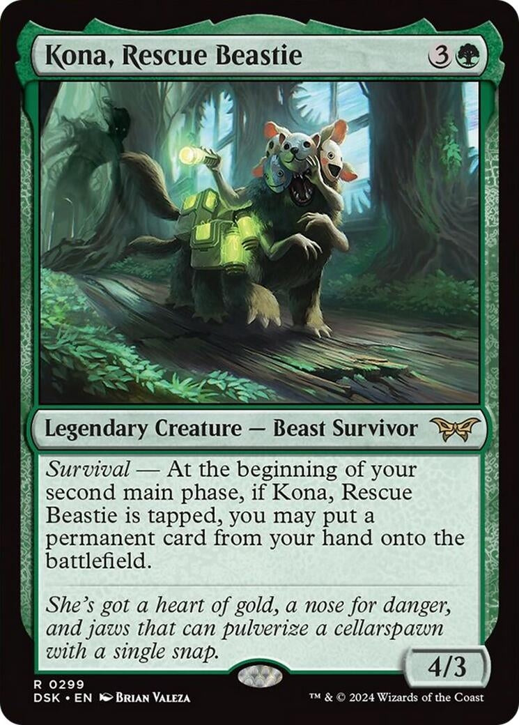 Image for Kona, Rescue Beastie (0299) (299) [Duskmourn: House of Horror] - Magic: The Gathering