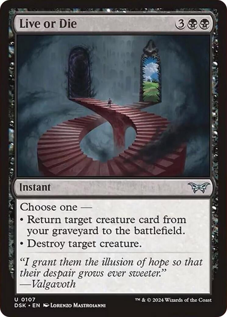Image for Live or Die (107) [Duskmourn: House of Horror] - Magic: The Gathering