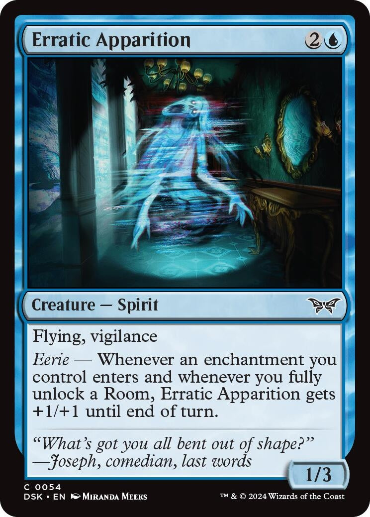 Image for Erratic Apparition (54) [Duskmourn: House of Horror] - Magic: The Gathering