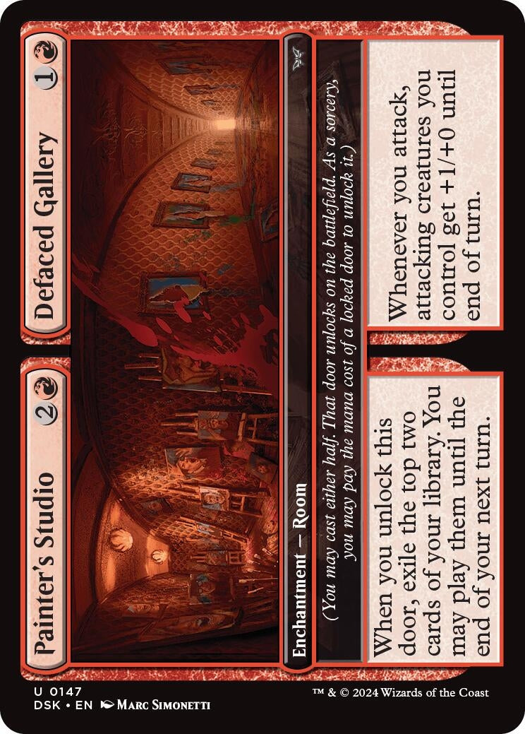 Image for Painter's Studio // Defaced Gallery (147) [Duskmourn: House of Horror] - Magic: The Gathering