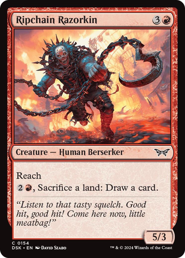 Image for Ripchain Razorkin (154) [Duskmourn: House of Horror] - Magic: The Gathering
