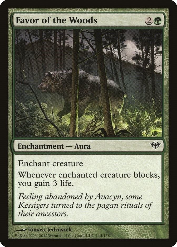 Image for Favor of the Woods (113) [Dark Ascension] - Magic: The Gathering