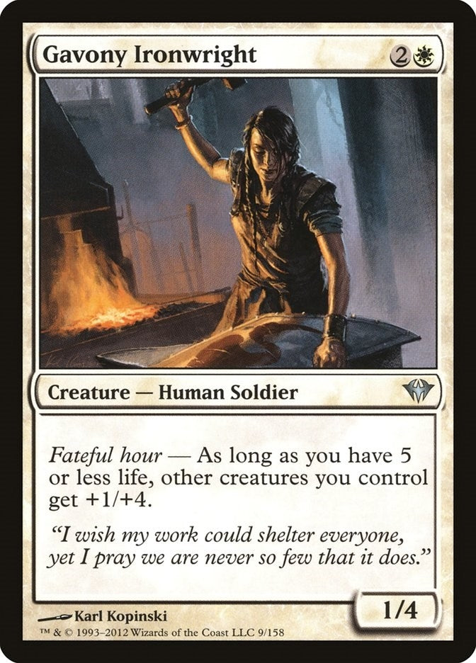 Image for Gavony Ironwright (9) [Dark Ascension] - Magic: The Gathering