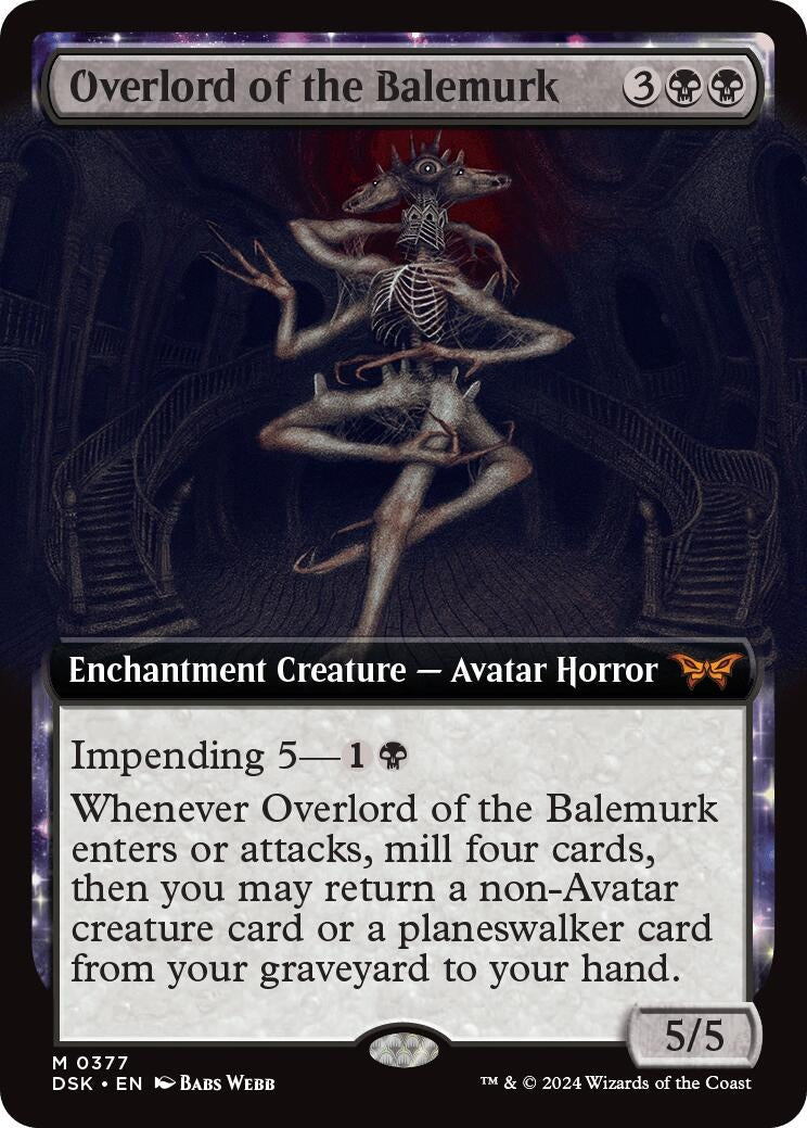 Image for Overlord of the Balemurk (Extended Art) (377) [Duskmourn: House of Horror] - Magic: The Gathering